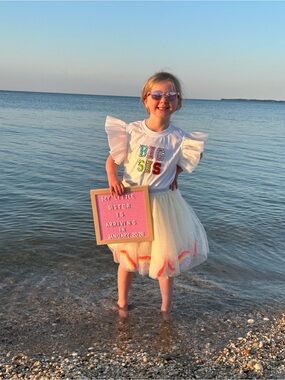 BNWT Lola and the Boys 'Somewhere Over The Rainbow' Cream Tutu. Sz 10.